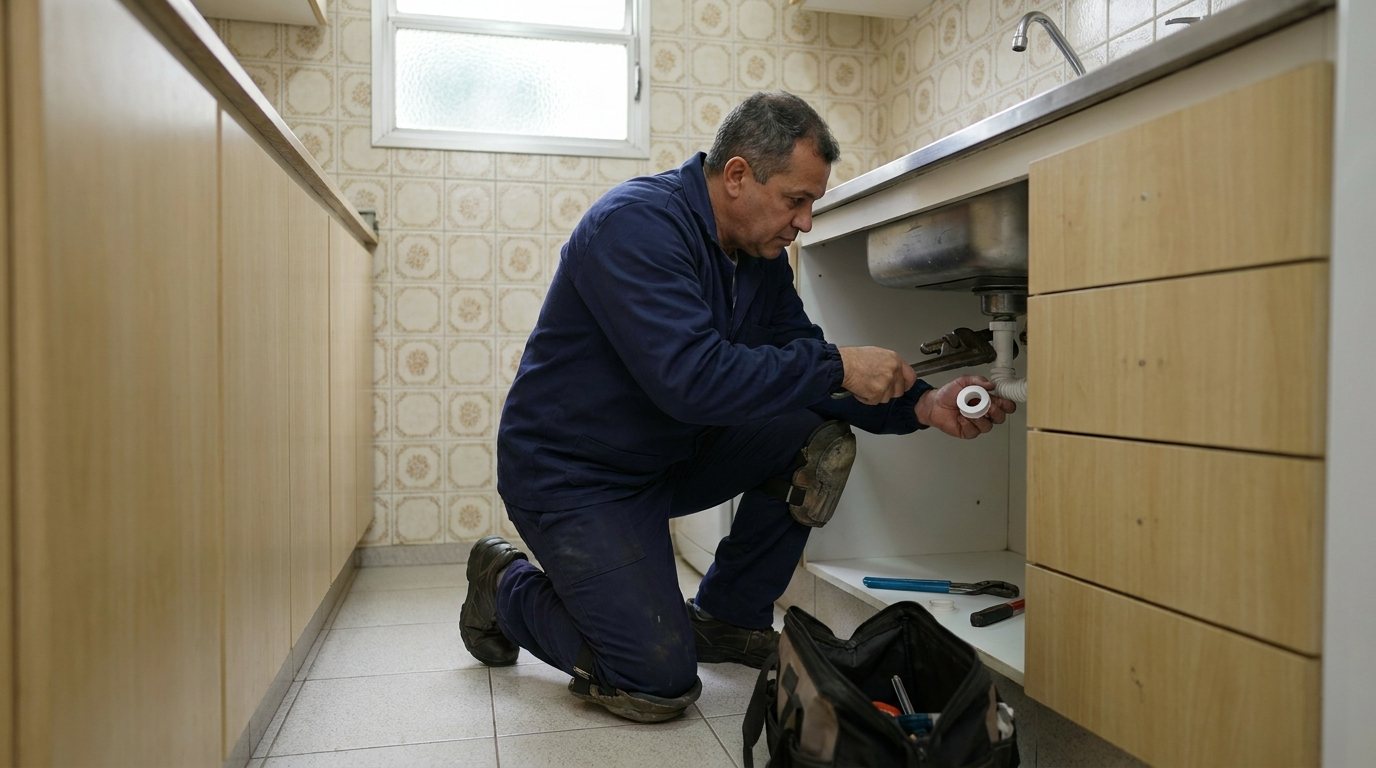 Instalação Hidráulica na Cozinha em Bauru‑SP